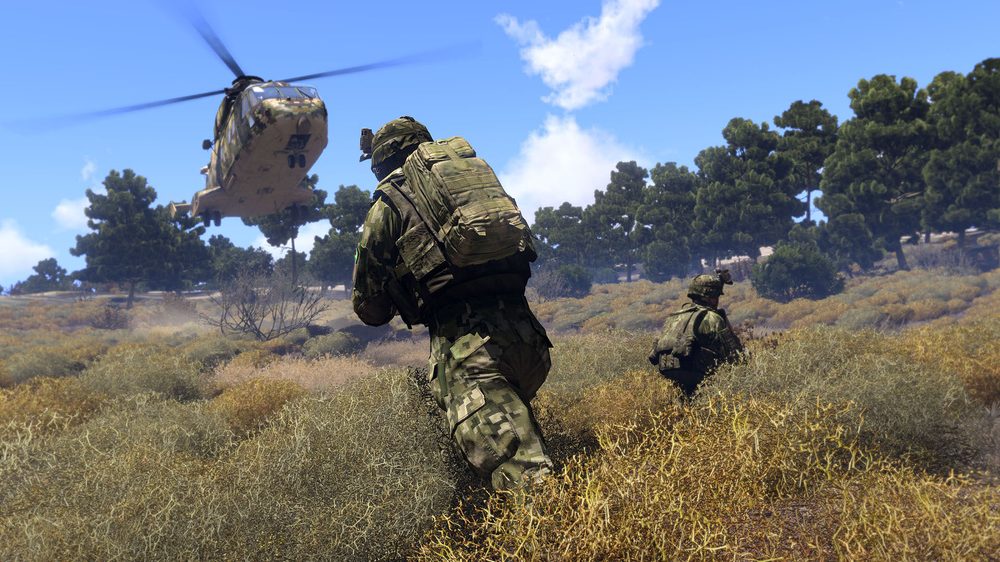 Arma Reforger helicopter insertion